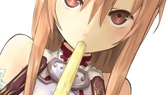 Long hair brown eyes brunettes bangs sword art online yuuki 