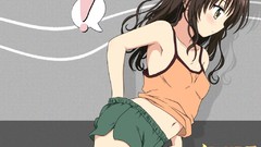 Long hair brunettes yuuki mikan to-love-ru