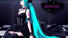 Long hair closed eyes hatsune miku vocaloid aqua hair