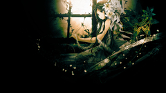 Long hair flower in hair