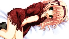 Long hair green eyes