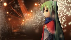Long hair green eyes hatsune miku vocaloid