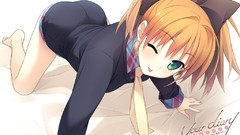 Long hair green eyes school uniforms your diary minagawa yuuhi 