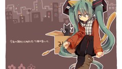 Long hair hatsune miku vocaloid twintails hair ornaments aqua 