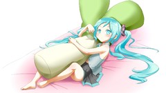 Long hair hatsune miku vocaloid twintails Lux