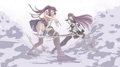 Long hair Katana school uniforms bakemonogatari highschool