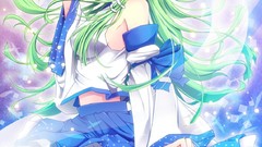 Long hair kochiya sanae touhou video games