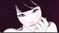 Long hair piercings purple