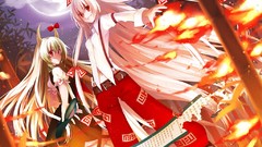 Long hair pink eyes fujiwara no mokou touhou kamishirasawa 