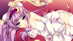 Long hair purple hair