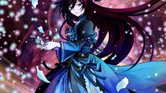 Long hair purple hair