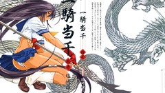 Long hair purple hair