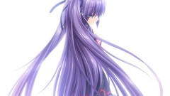 Long hair purple hair