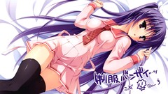 Long hair purple hair