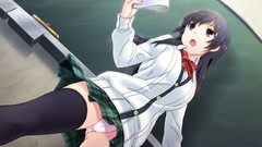 Long hair seifuku black hair game cg underwear panties upskirt 