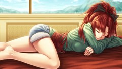 Long hair sleeping Manga