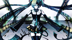 Long hair thigh highs