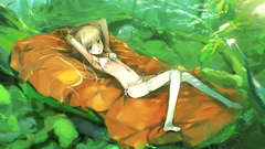 Long hair thigh highs