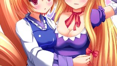 Long hair touhou animal ears yakumo yukari yakumo ran video 