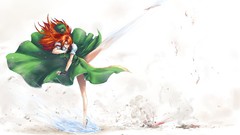 Long hair touhou hong meiling redheads video games