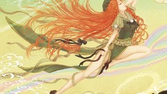 Long hair touhou hong meiling redheads video games