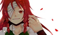 Long hair touhou hong meiling video games Simple Background