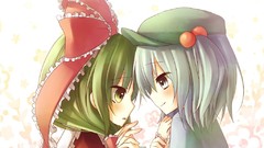 Long hair touhou kagiyama hina kawashiro nitori video games