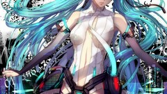 Long hair twintails aqua
