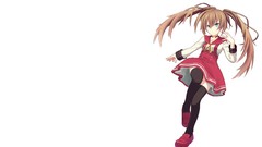 Long hair twintails red