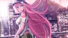 Long hair vocaloid megurine luka artwork