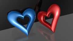 Love abstract Hearts 3d