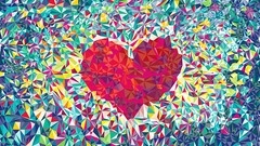 Love abstract Hearts shapes artwork
