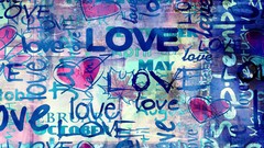 Love abstract multicolor love quotes love words