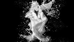 Love abstract splashes