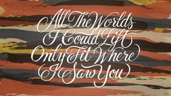 Love abstract Typography calligraphy Lyrics
