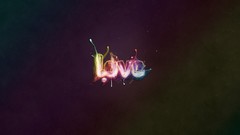 Love abstract Typography multicolor minimalistic gradient 