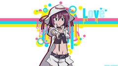 Love Anime colors multicolor pink hair anime girls nightmare 