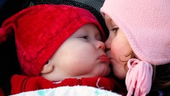 Love baby kissing