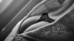 Love black and white ass monochrome white dress