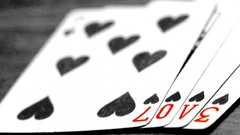 Love black and white Cards playing cards