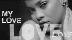 Love black and white smoke Typography monochrome rihanna