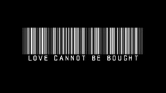 Love black and white Typography barcode minimalistic