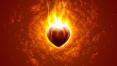 Love burning heart