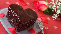 Love chocolate roses Hearts valentines day cakes