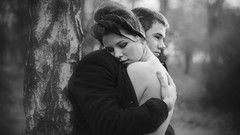 Love couple hugging love quotes