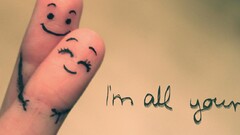 love fingers Simple Background Typography