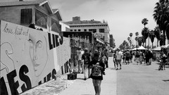 Love graffiti venice palm trees monochrome Beaches lust artwork