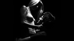 Love grayscale black background