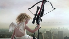 Love Guns Cupid baby funny buildings crossbows