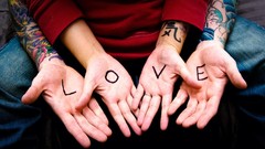 Love hands tattoos